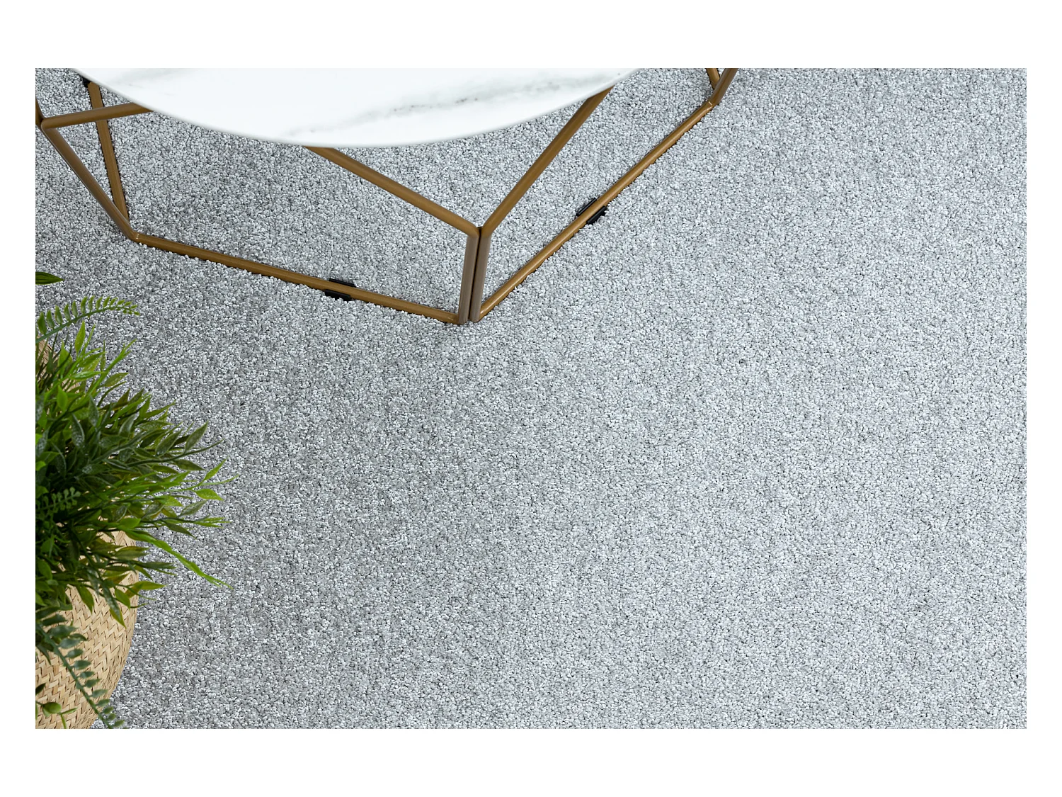 TAPIS cercle INDUS argent 91 plaine MÉLANGE cercle 170 cm