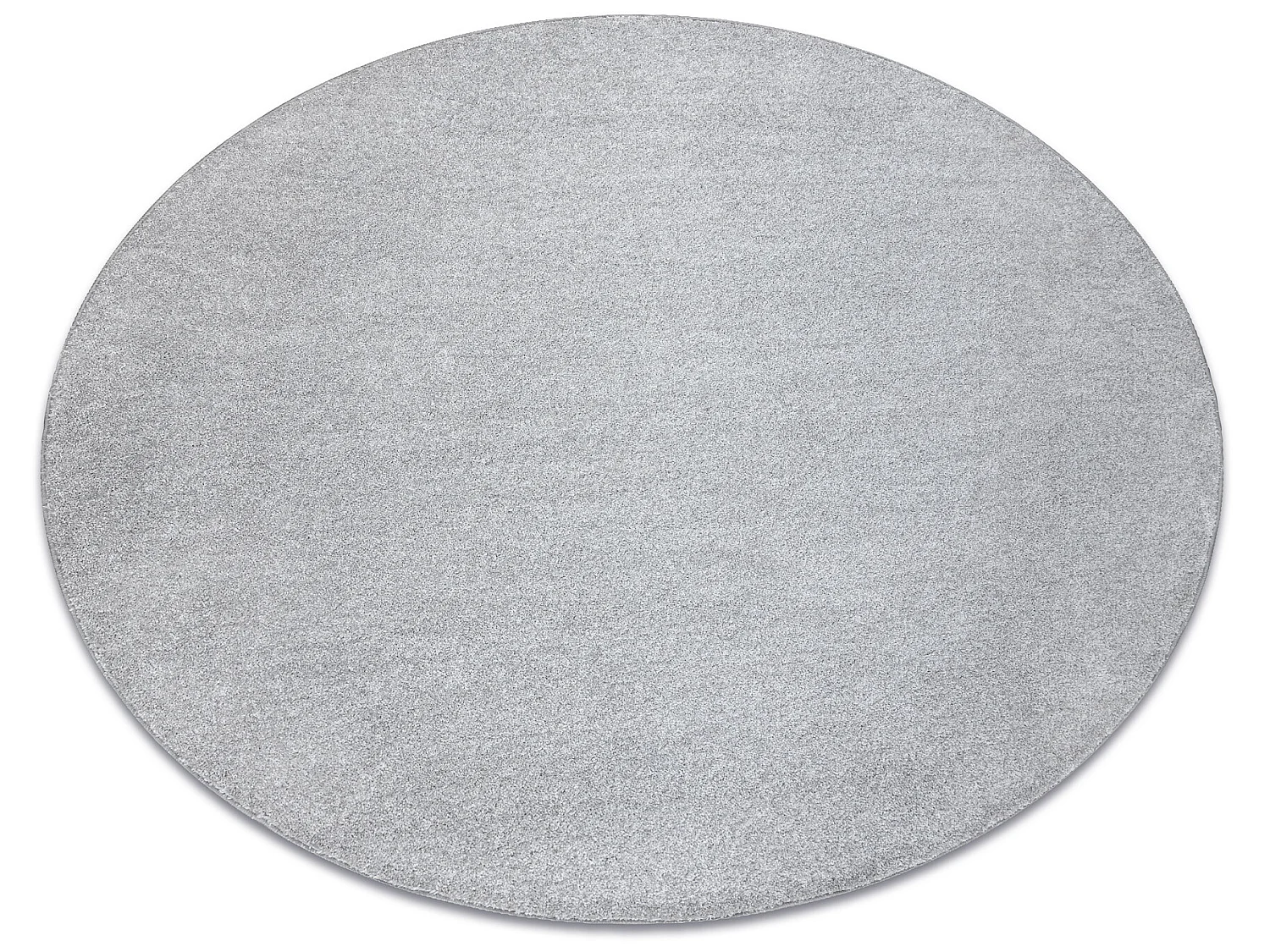 TAPIJT ROND INDUS zilver 91, glad, melange cercle 200 cm