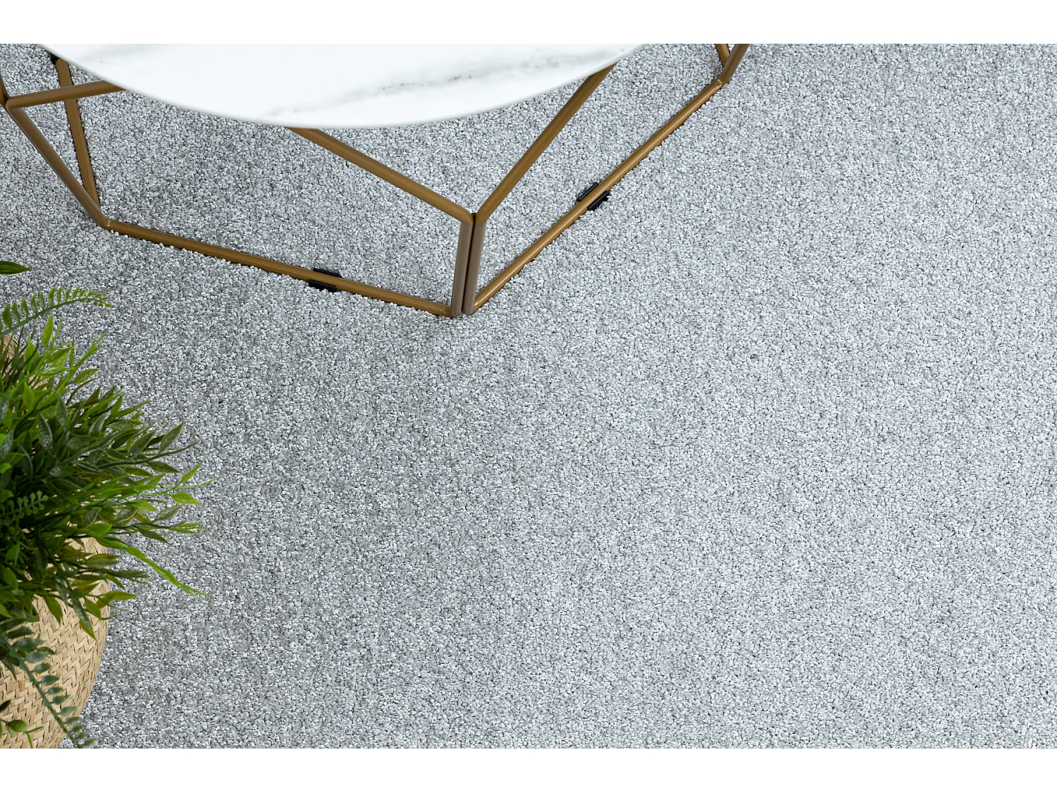 TAPIJT ROND INDUS zilver 91, glad, melange cercle 200 cm