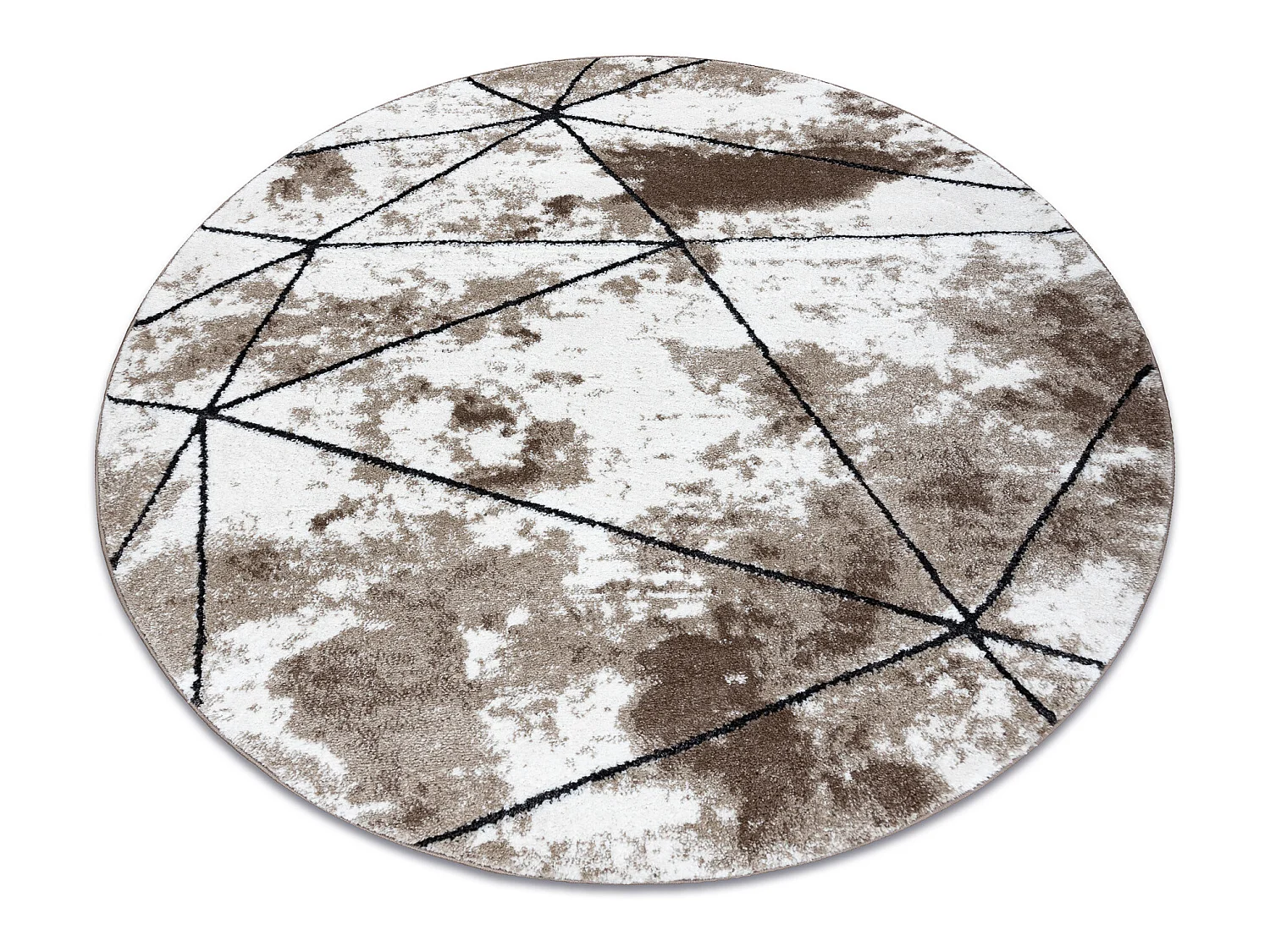 Tapis moderne COZY Polygons Cercle, géométrique, triangles - Structu cercle 200 cm