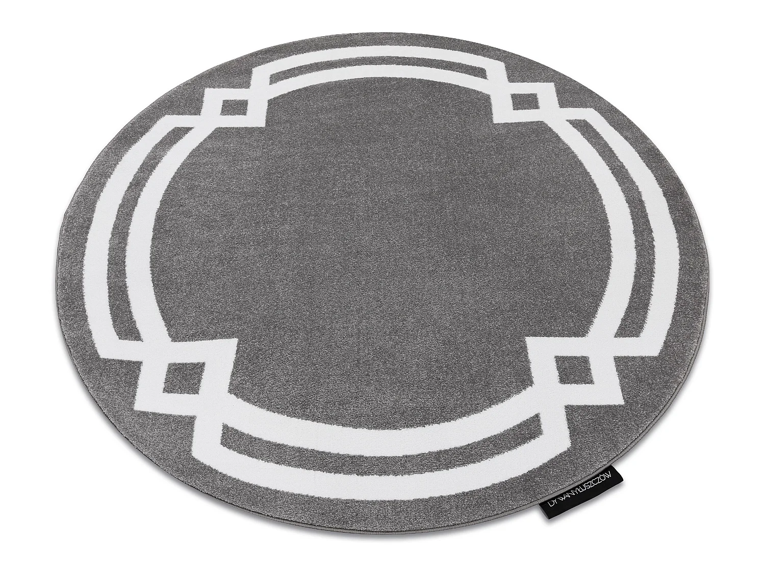 Tapis HAMPTON Lux cercle gris cercle 160 cm