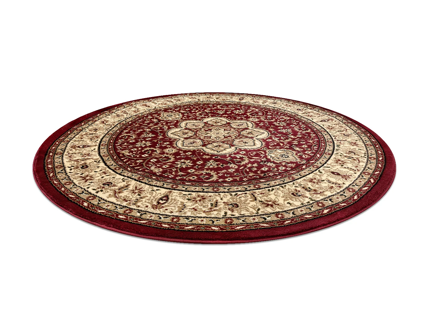 Tapis ROYAL ADR cercle modèle 521 bordeaux cercle 200 cm