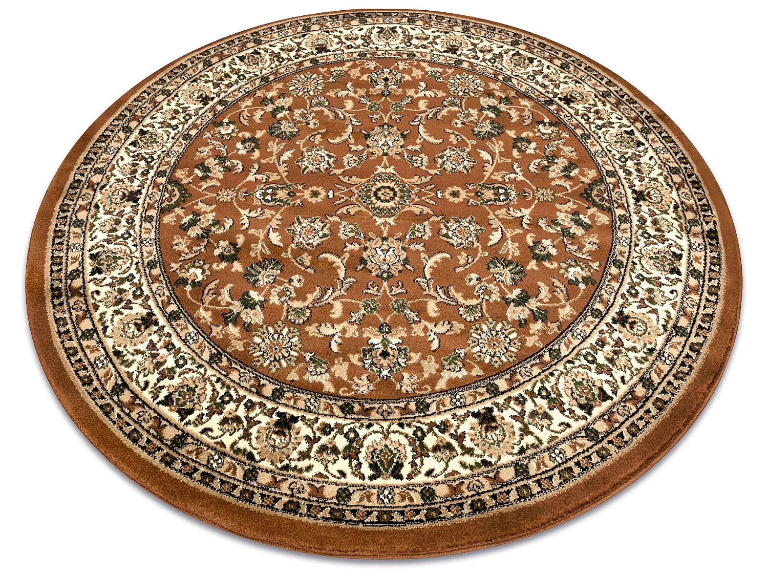 Tapis ROYAL ADR cercle modèle 1745 marron cercle 120 cm