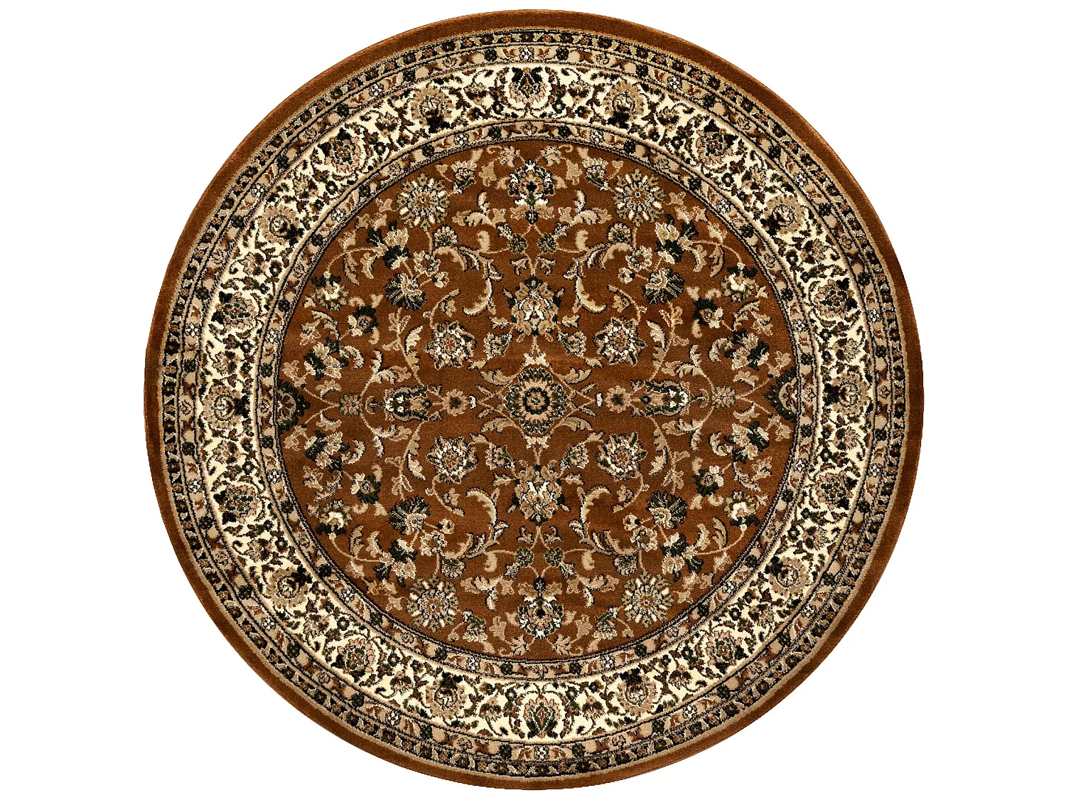 Tapis ROYAL ADR cercle modèle 1745 marron cercle 120 cm