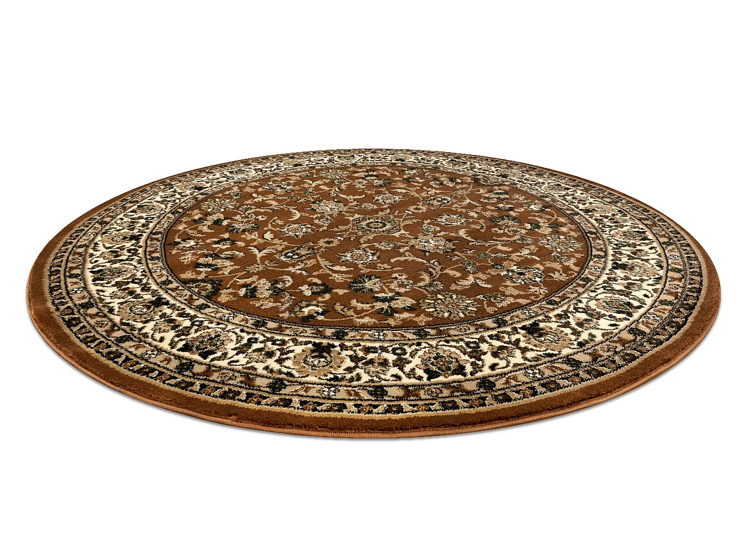 Tapis ROYAL ADR cercle modèle 1745 marron cercle 120 cm