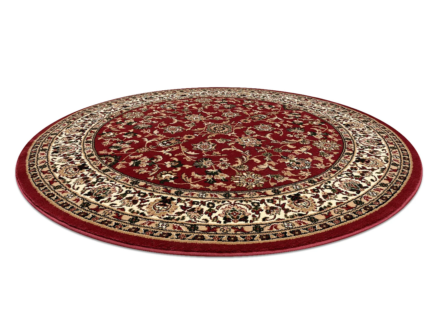 Tapis ROYAL ADR cercle modèle 1745 bordeaux cercle 150 cm