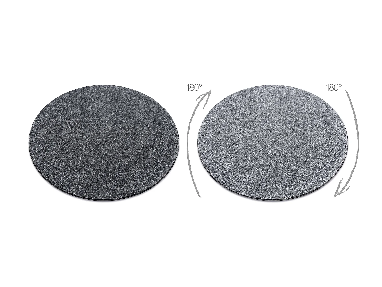 TAPIS cercle SAN MIGUEL gris 97 plaine couleur unie cercle 100 cm