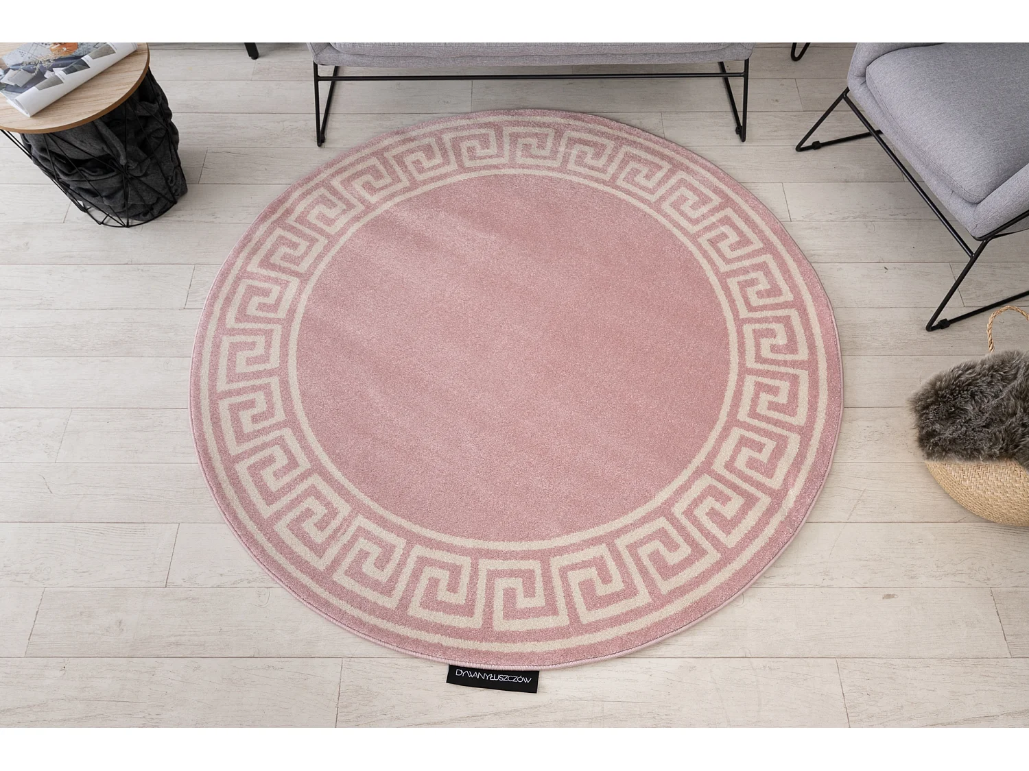 Teppich HAMPTON Grecos Kreis rosa cercle 160 cm