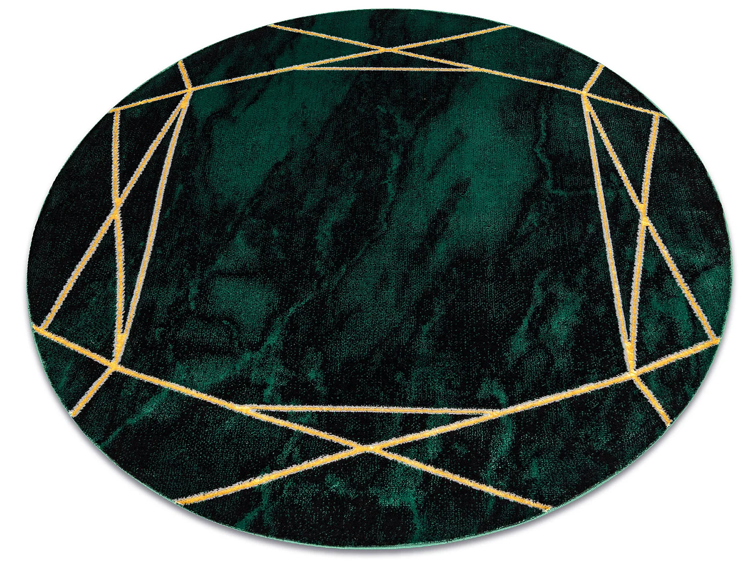 Exklusiv EMERALD Teppich 1022 Kreis - glamour, stilvoll Marmor, geomet cercle 160 cm