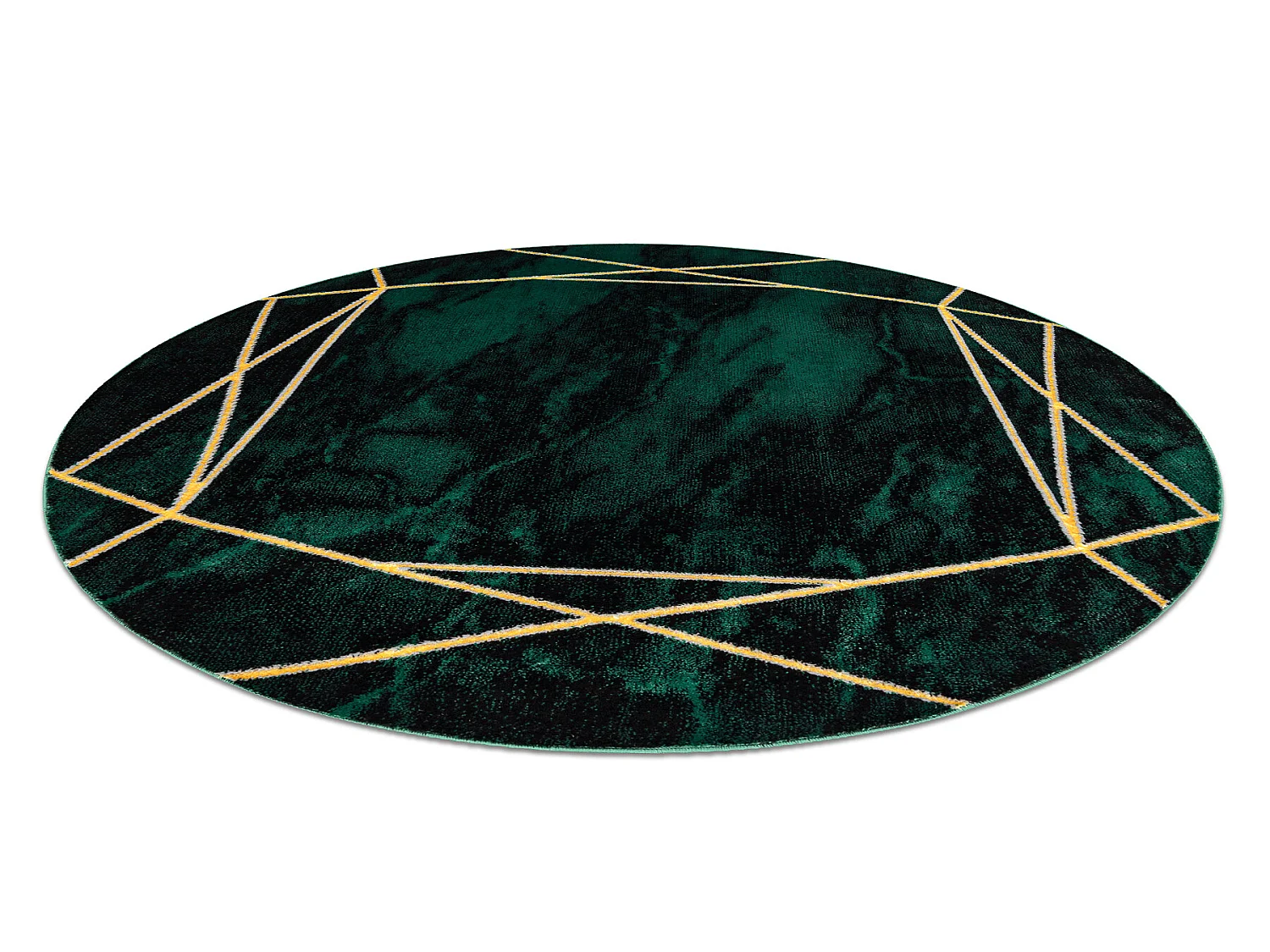 Exklusiv EMERALD Teppich 1022 Kreis - glamour, stilvoll Marmor, geomet cercle 160 cm