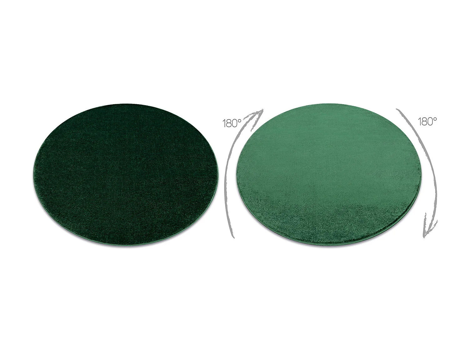 Teppich SOFTY Kreis glatt, einfarbig forest grün  cercle 200 cm