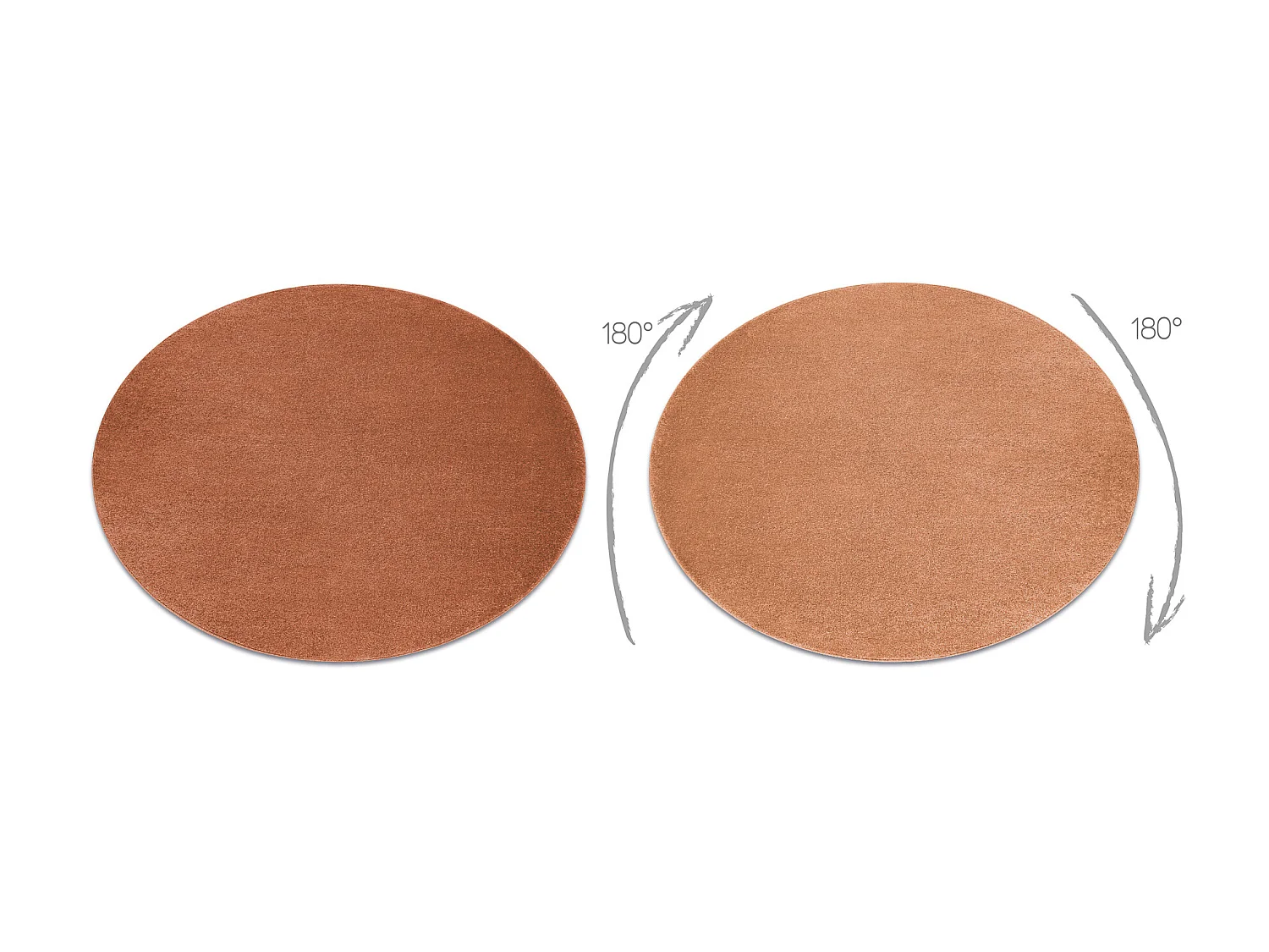 Dywan SOFTY koło Jednolity, jednokolorowy terakota  cercle 120 cm