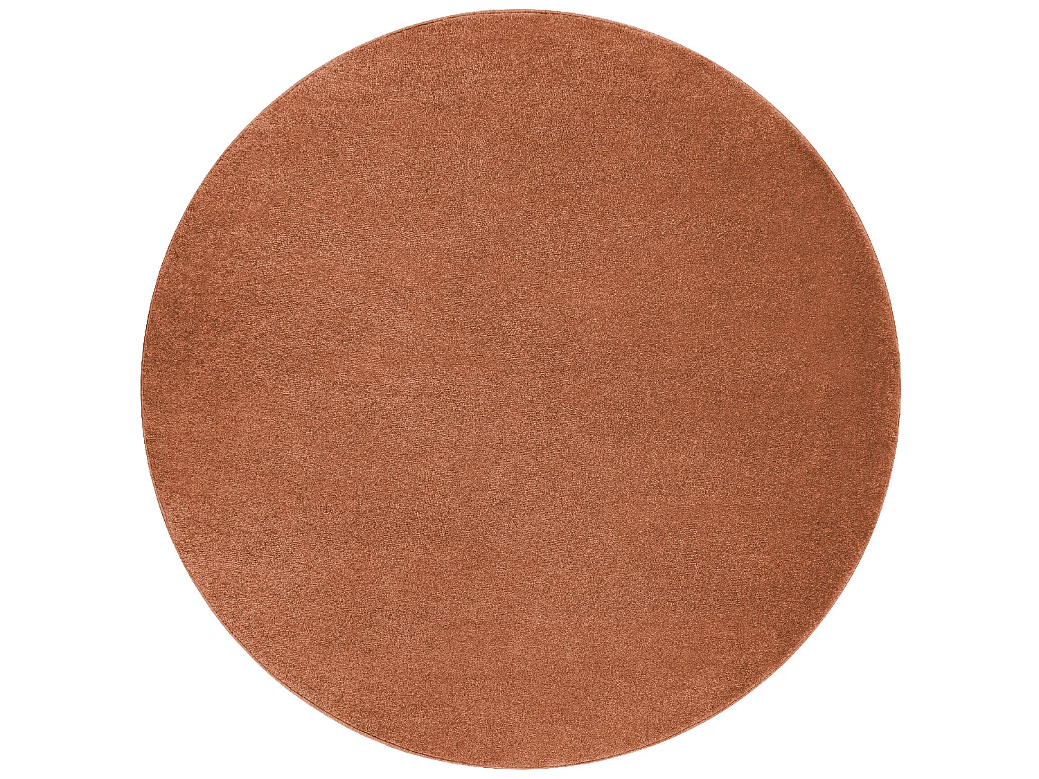 Teppich SOFTY Kreis glatt, einfarbig Terrakotta  cercle 200 cm