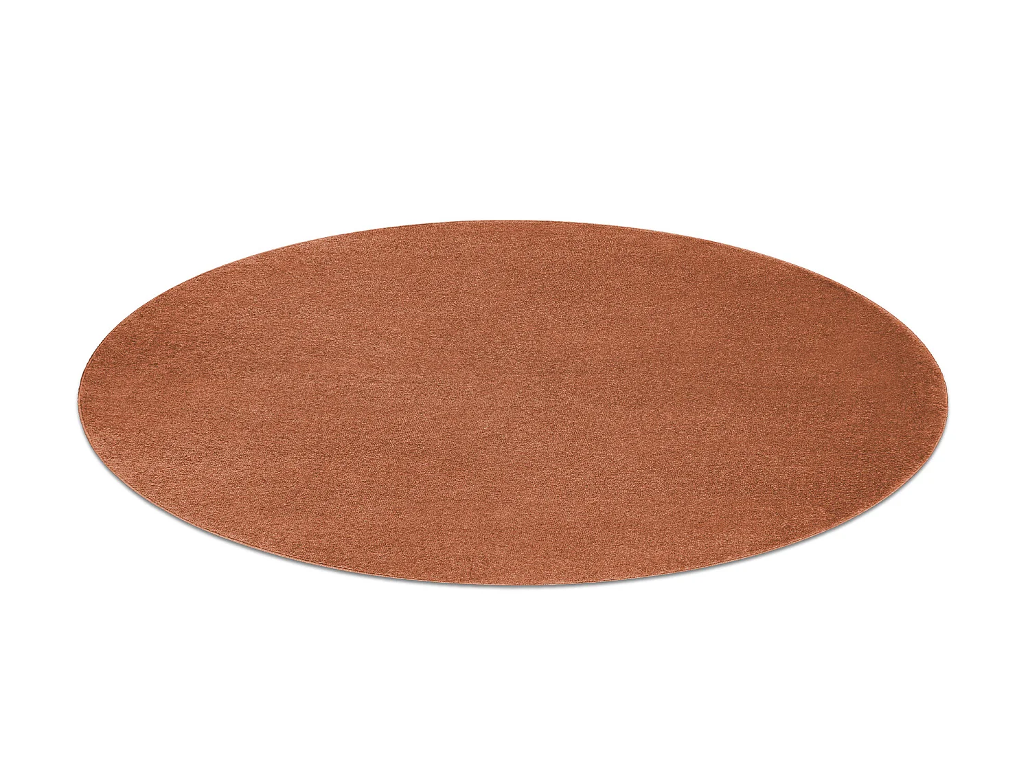 Teppich SOFTY Kreis glatt, einfarbig Terrakotta  cercle 200 cm