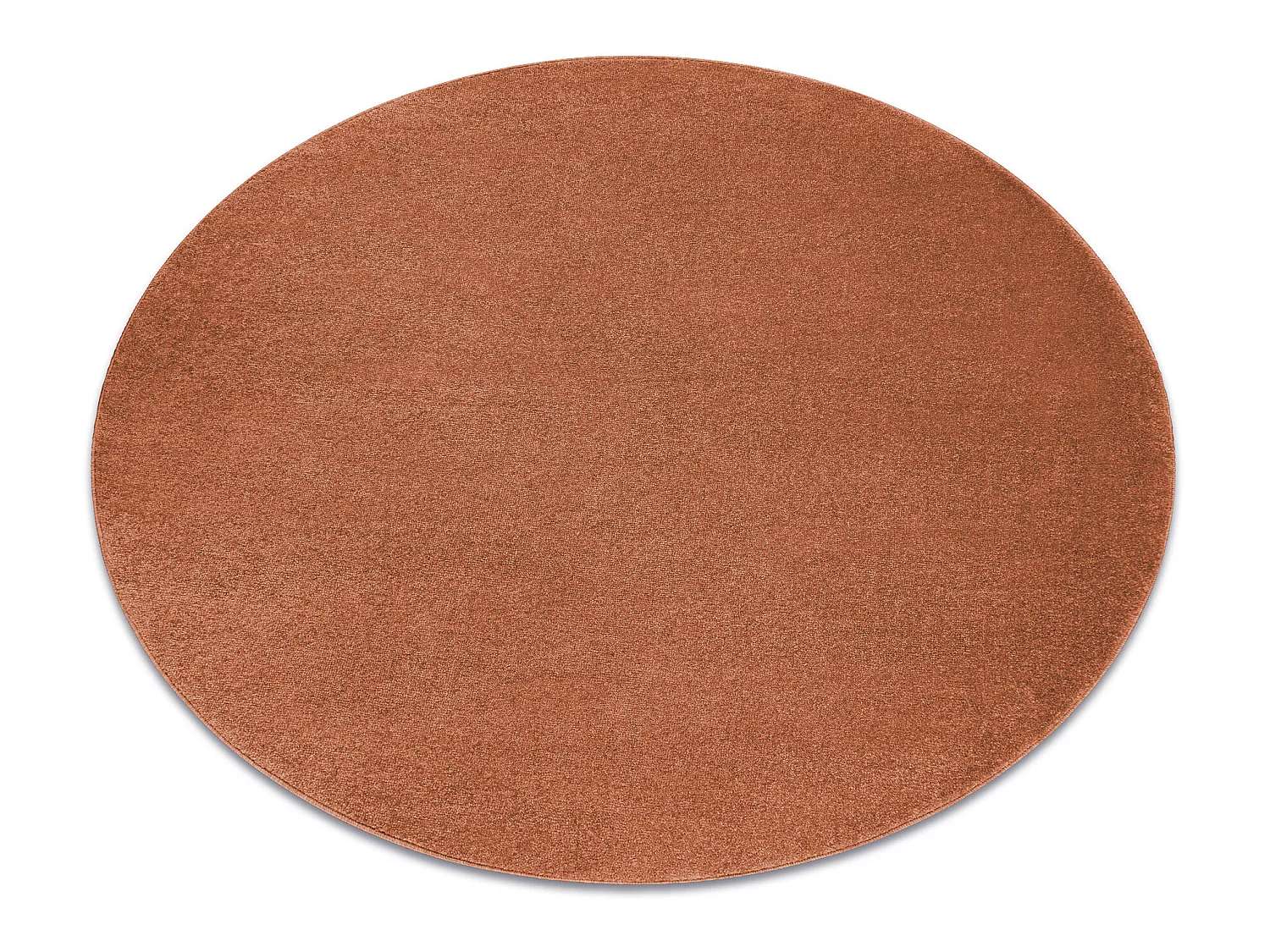 Tapis SOFTY cercle plaine couleur unie terre cuite cercle 200 cm