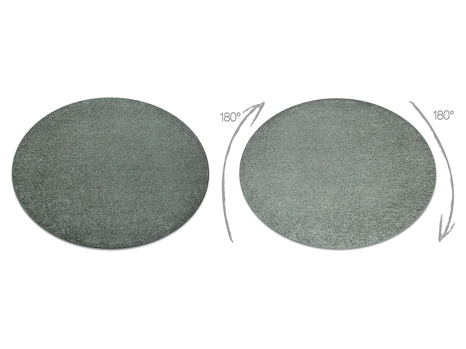 TAPIS cercle INDUS vert 27 plaine MÉLANGE cercle 100 cm