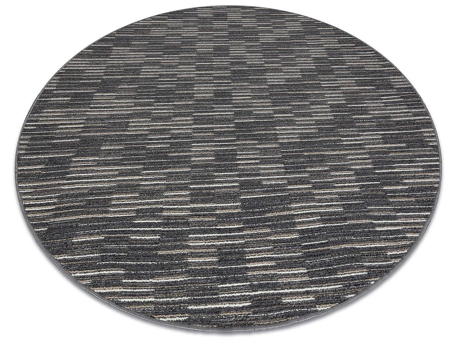 TAPIJT ROND LIBRA grafiet 165 Strepen  cercle 100 cm