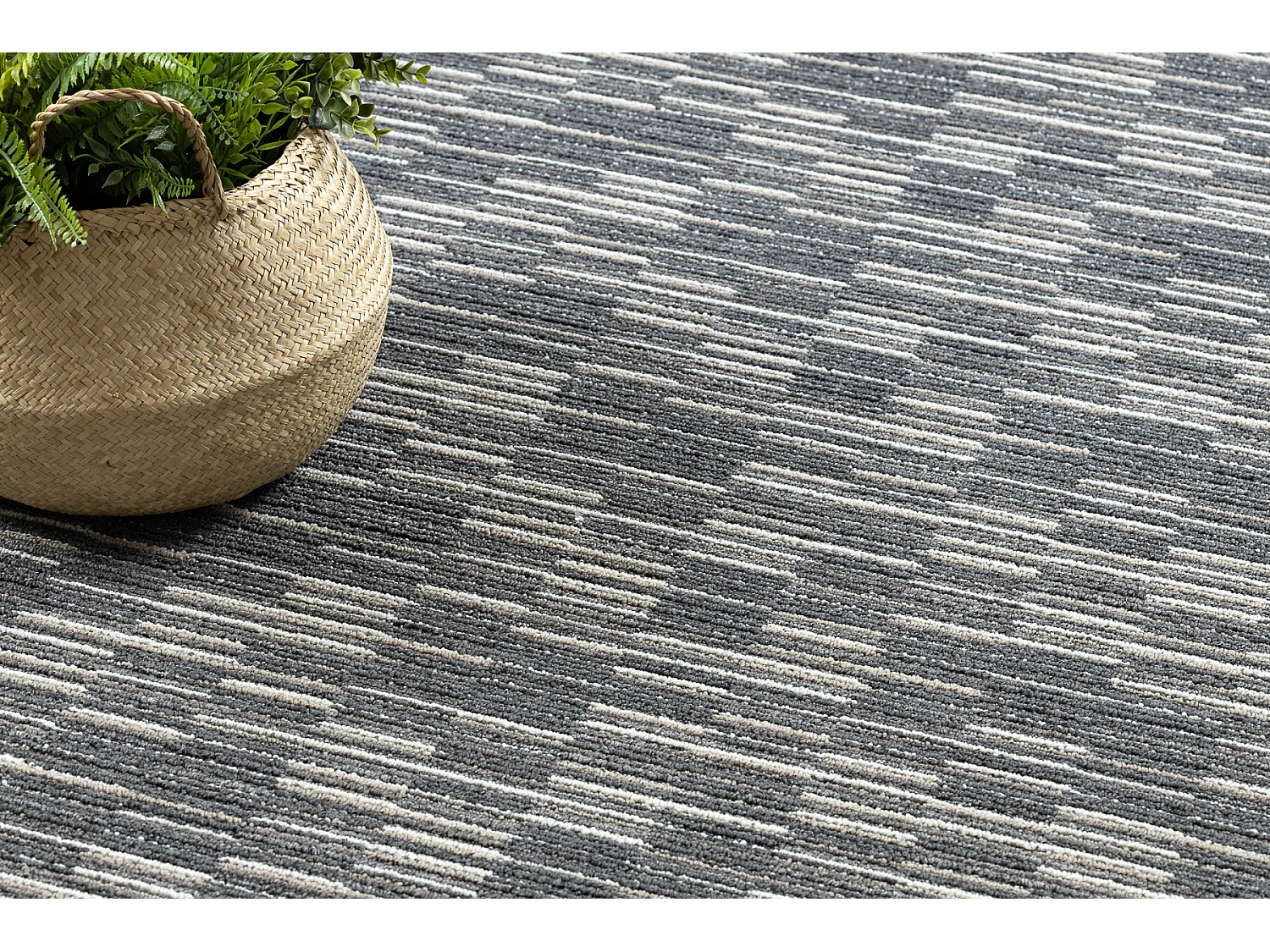 TAPIJT ROND LIBRA grafiet 165 Strepen  cercle 100 cm