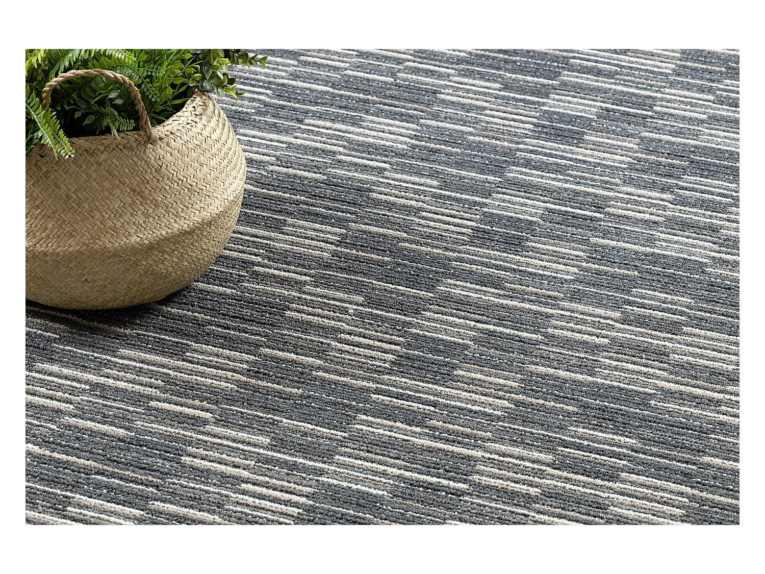 TAPIJT ROND LIBRA grafiet 165 Strepen  cercle 100 cm