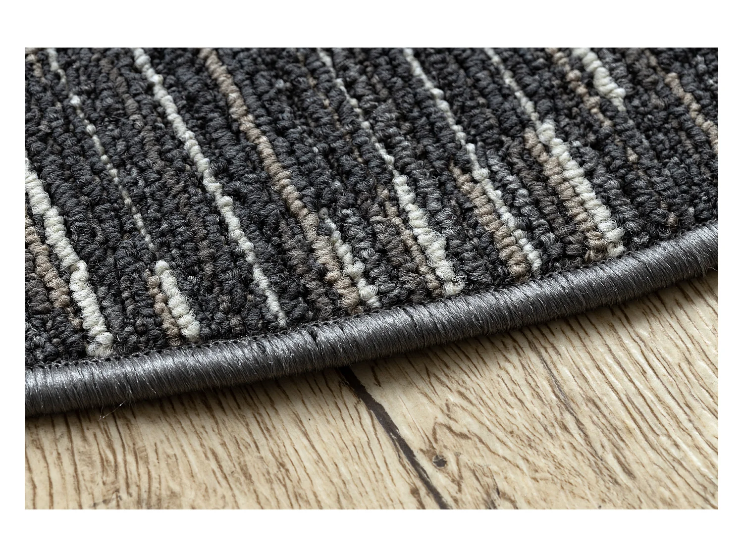 TAPIJT ROND LIBRA grafiet 165 Strepen  cercle 100 cm