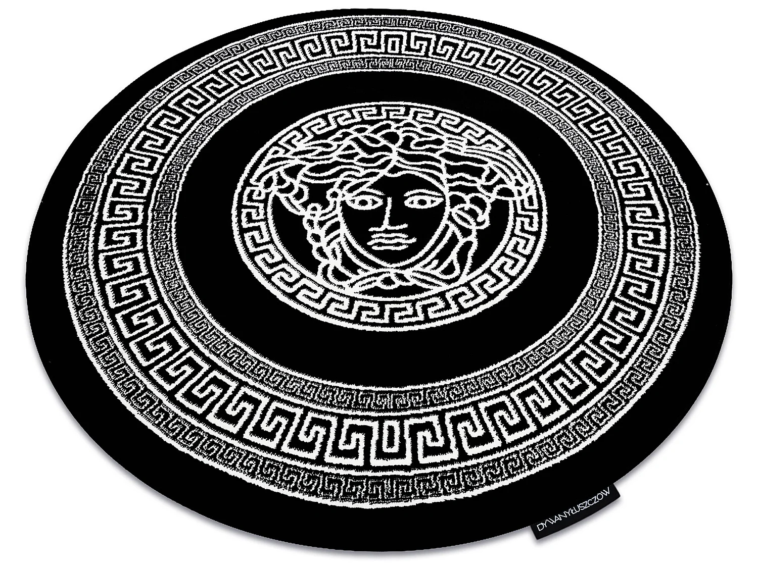 Tapis HAMPTON Medusa cercle méduse grec noir cercle 200 cm