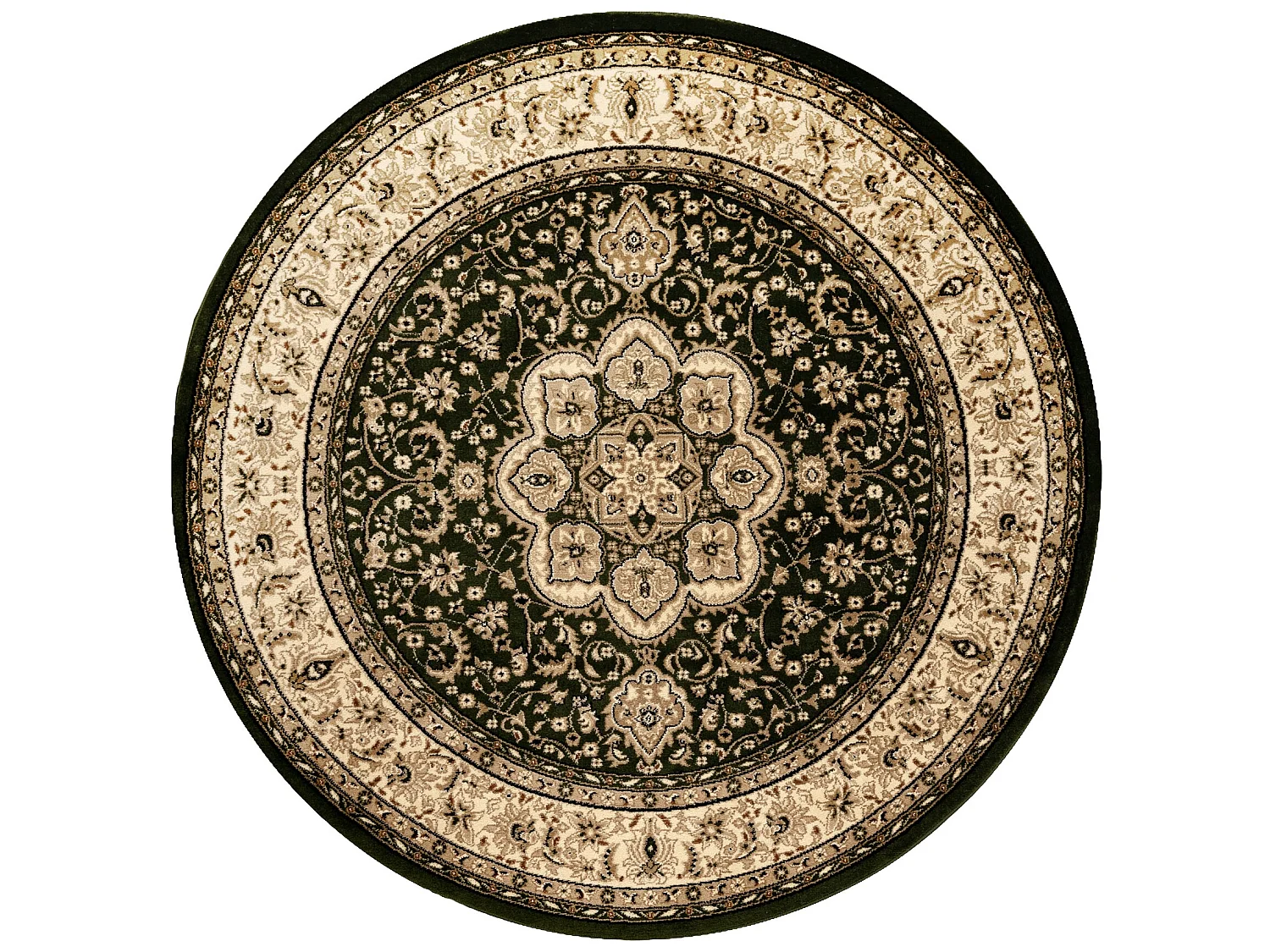 Tapijt ROYAL ADR ROND patroon 521 groen cercle 150 cm