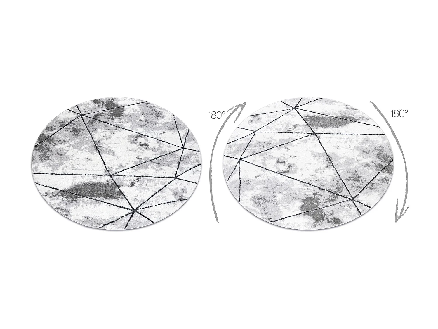 Tappeto moderno COZY Polygons Cerchio, geometrico, triangoli - Structu cercle 200 cm