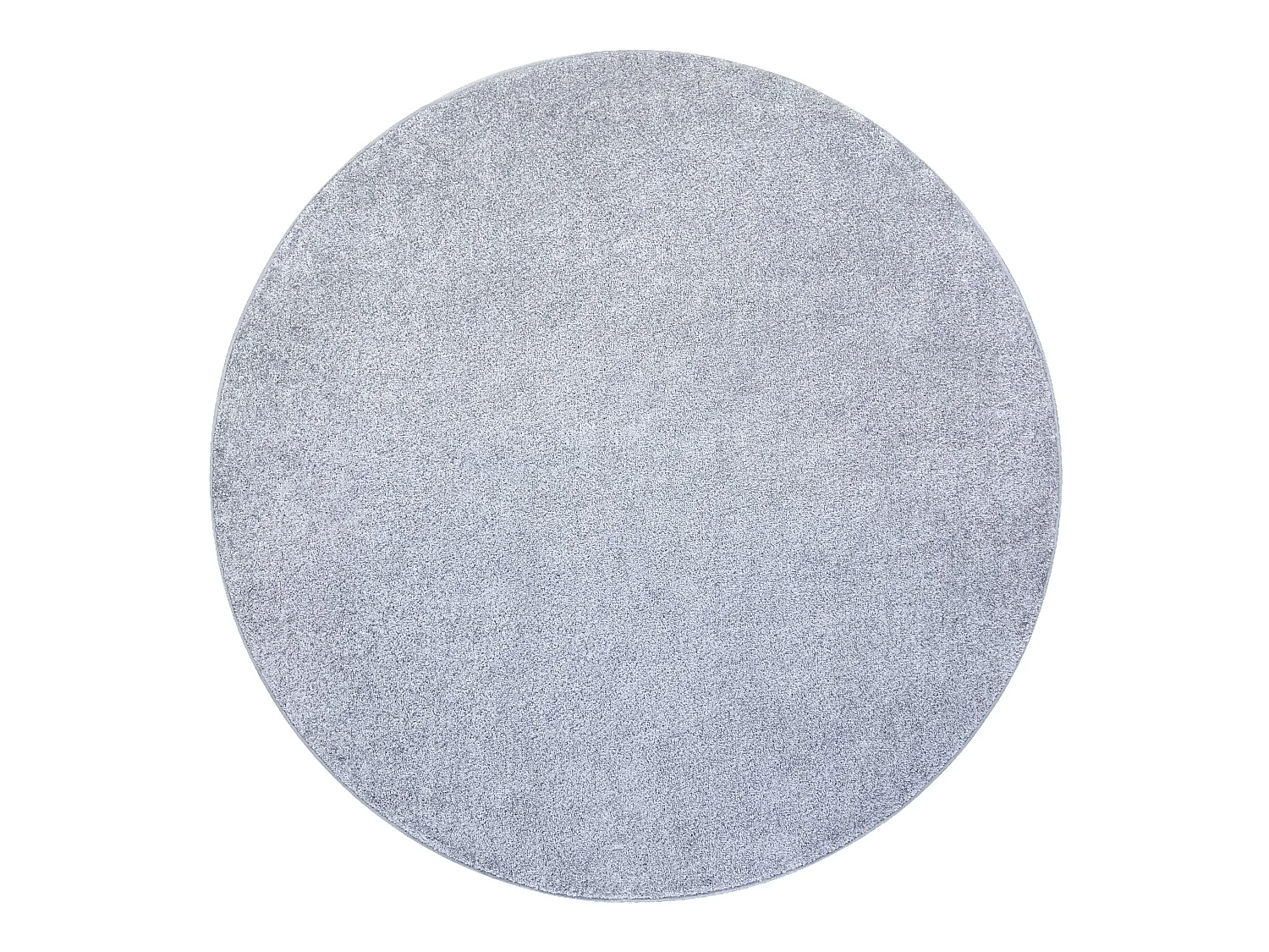TAPIJT ROND SANTA FE zilver 92 , glad , uniform, enkele kleur cercle 170 cm