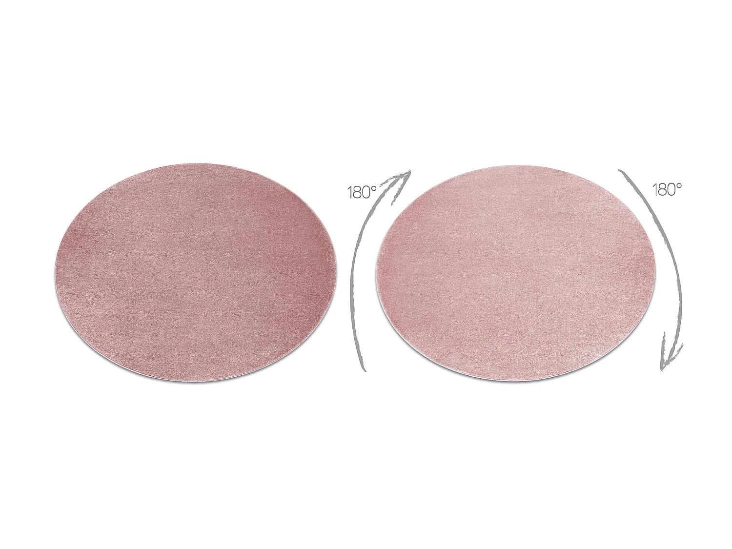 Tapijt SOFTY cirkel uniform, enkele kleur roze cercle 150 cm