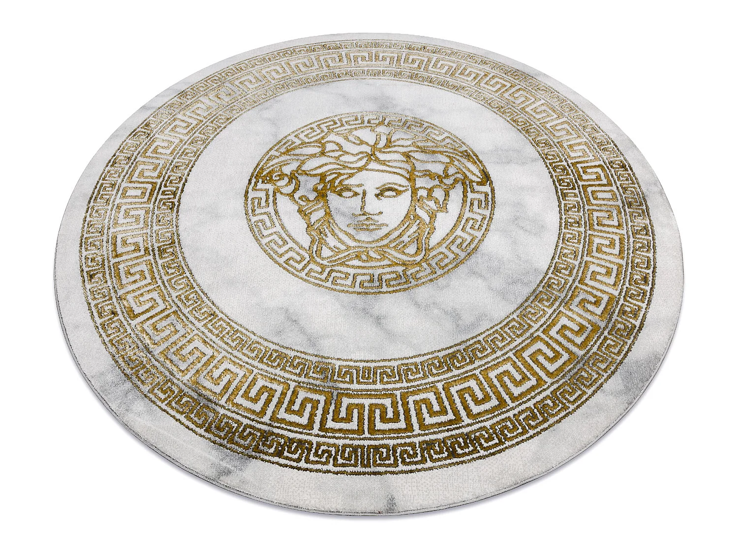 Tappeto EMERALD esclusivo 1011 cerchio glamour, medusa greco telaio cr cercle 120 cm