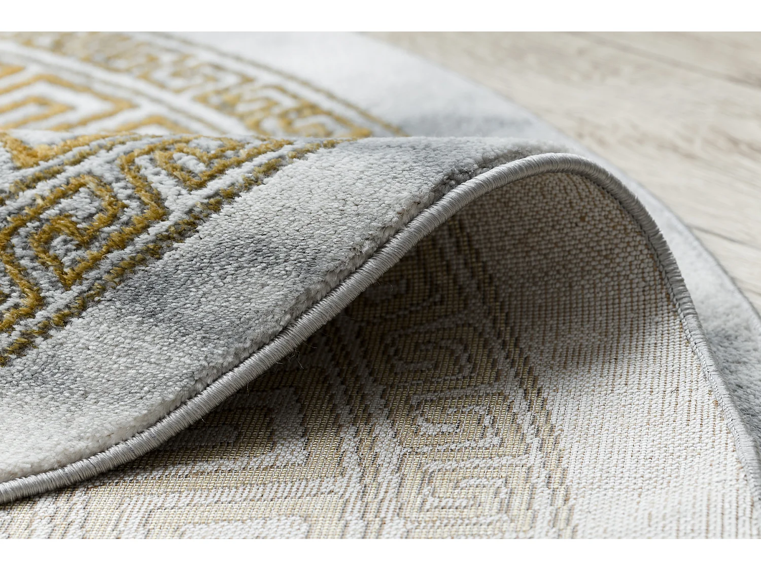 Exklusiv EMERALD Teppich 1011 Kreis glamour, Meduse griechisch Rahmen  cercle 120 cm