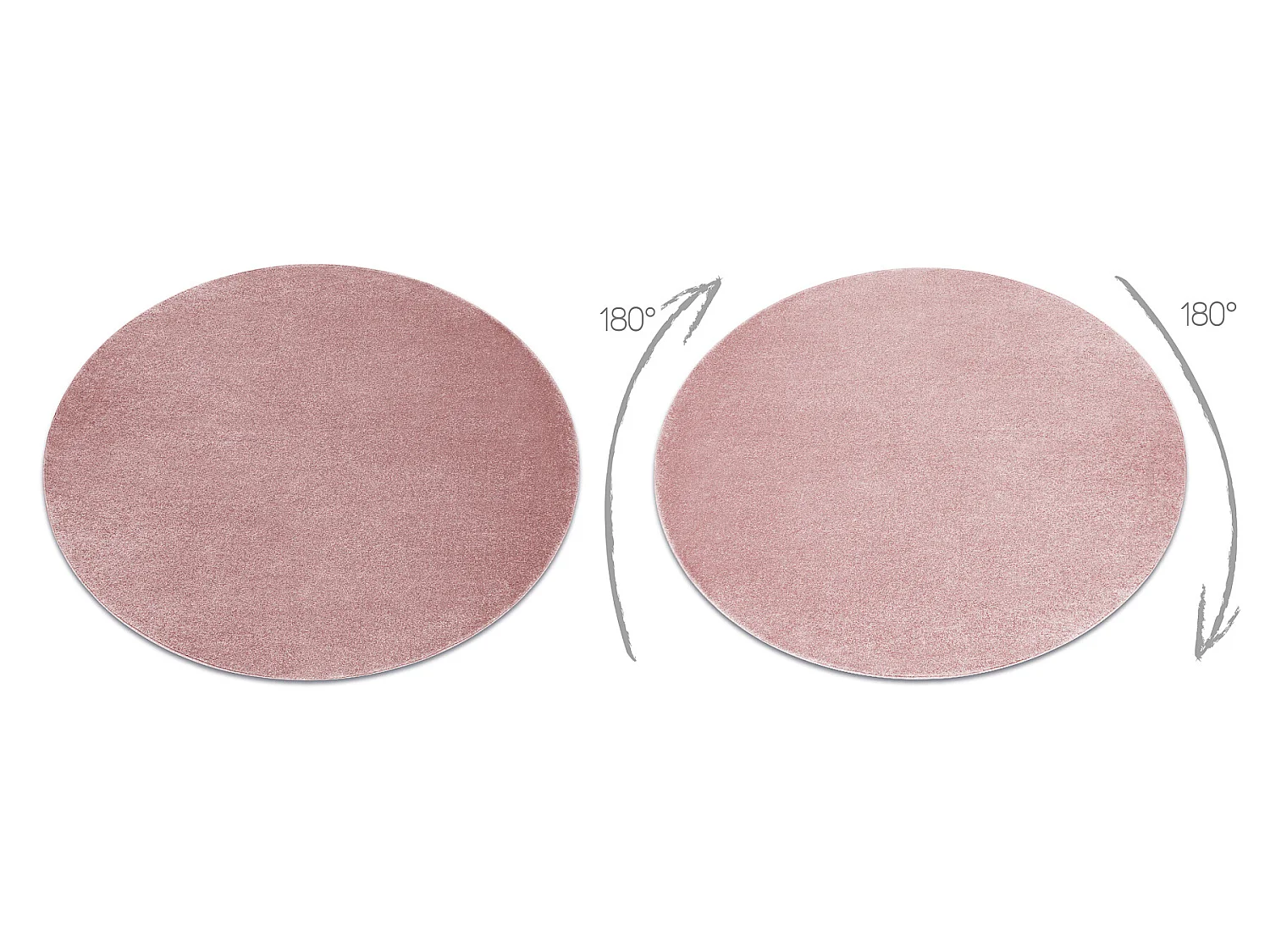Tapijt SOFTY cirkel uniform, enkele kleur roze cercle 200 cm