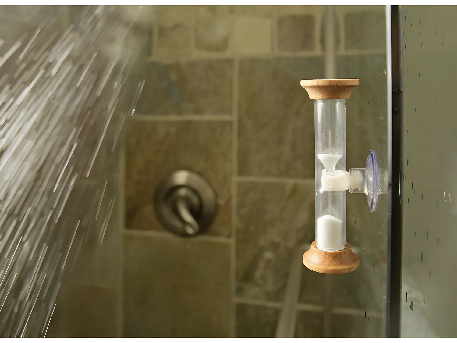 Sablier de douche 5 minutes Transparent  Kikkerland