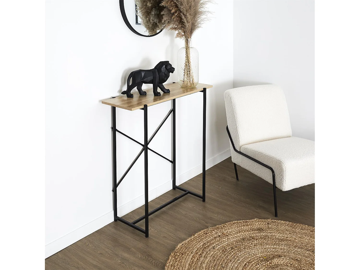 Console Loka H82 Cm Marron, Noir