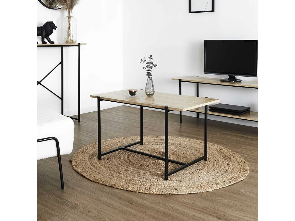 Table Basse Loka Marron, Noir