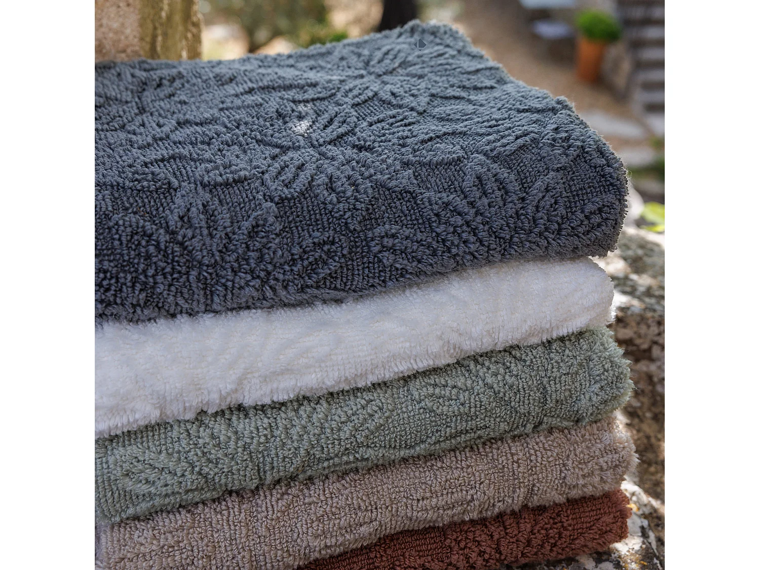 Serviette de toilette 420 g/m² 50x90 cm BAMAKO micro-coton Terre