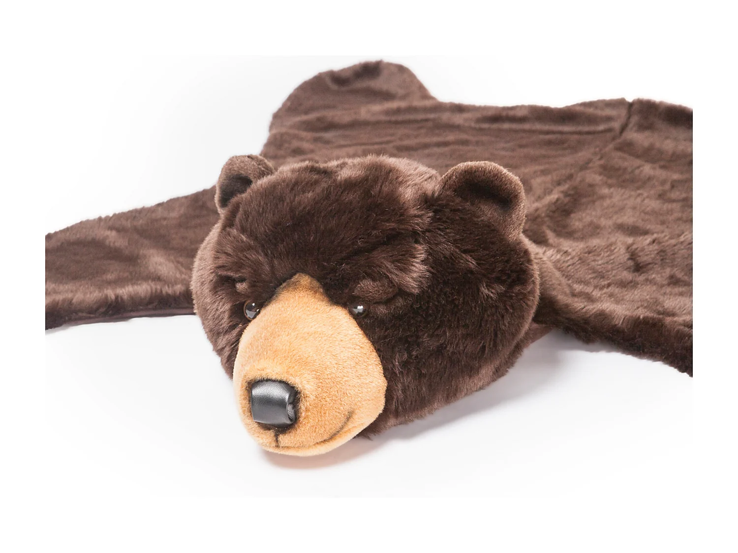 Tapis enfant en peluche Ours brun foncé Henry