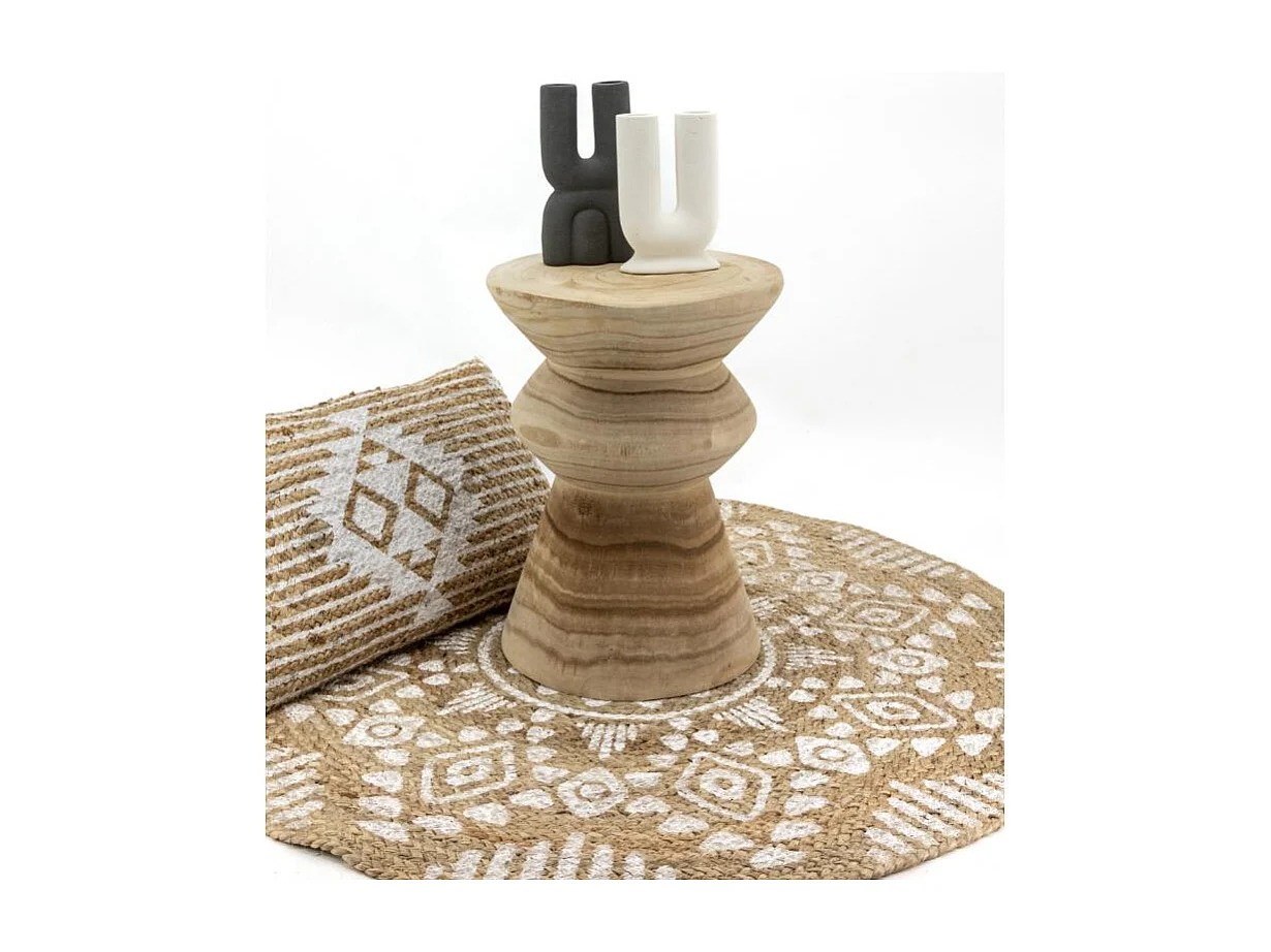 Tabouret en bois paulownia Pion naturel