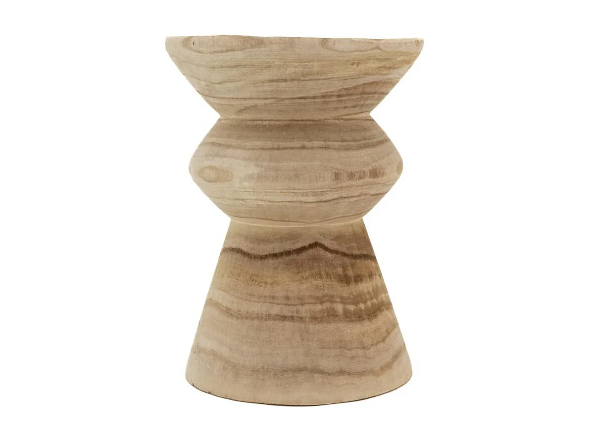 Tabouret en bois paulownia Pion naturel