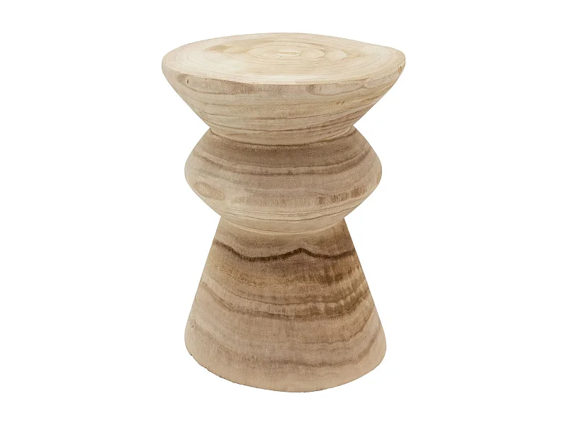 Tabouret en bois paulownia Pion naturel
