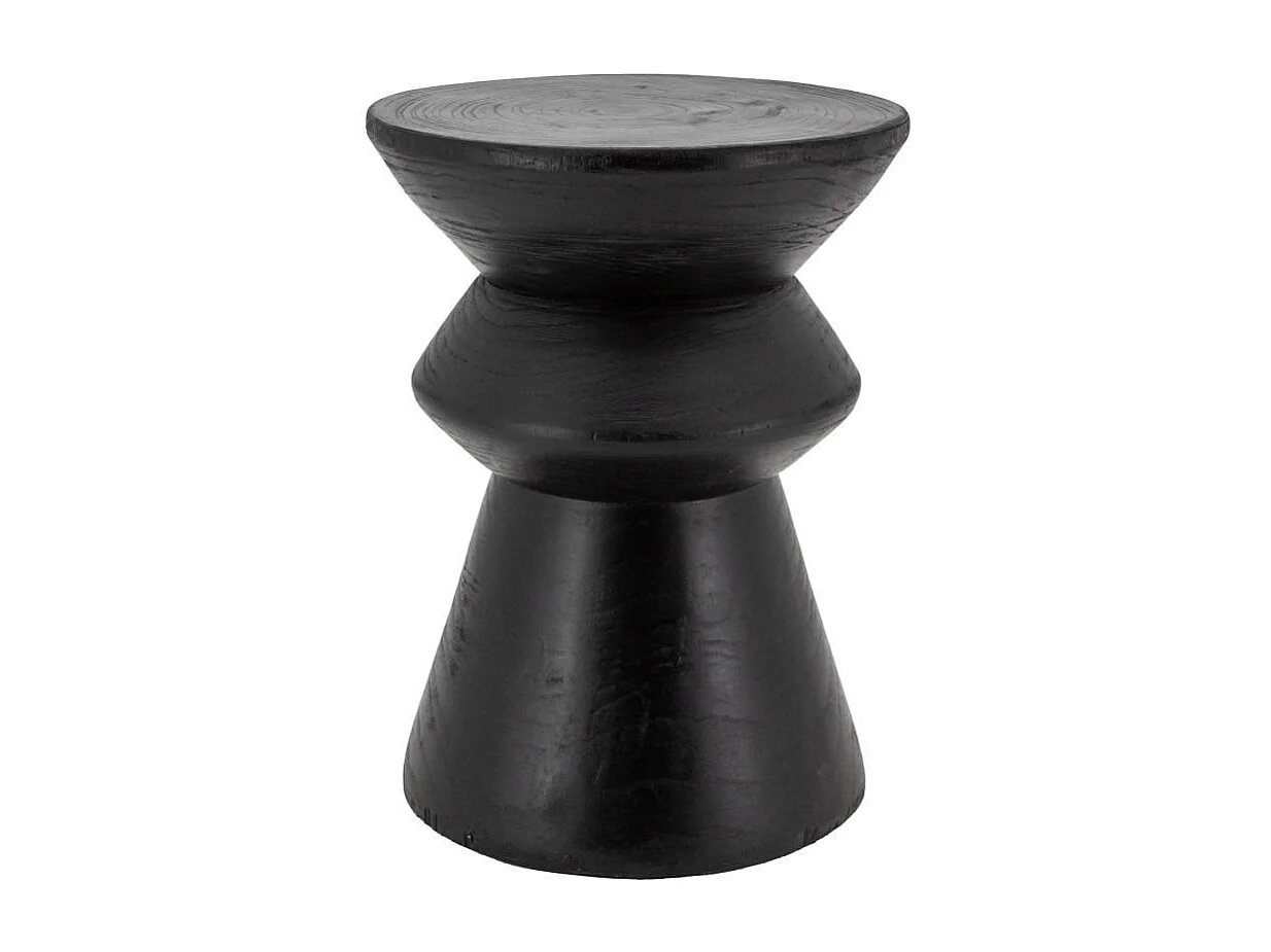 Tabouret en bois paulownia Pion noir