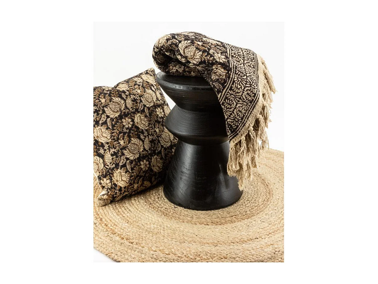 Tabouret en bois paulownia Pion noir