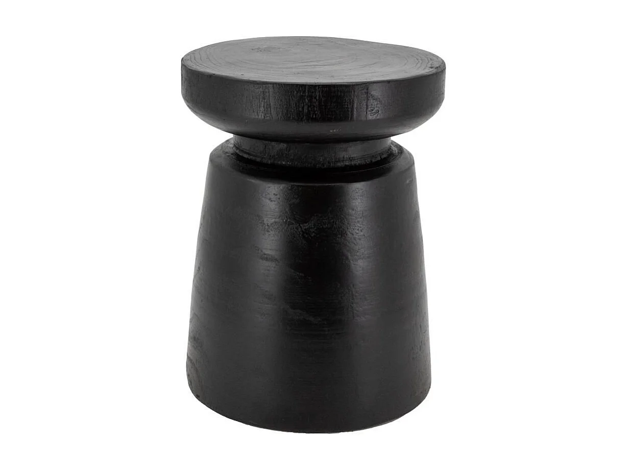 Tabouret en bois paulownia Bouchon noir