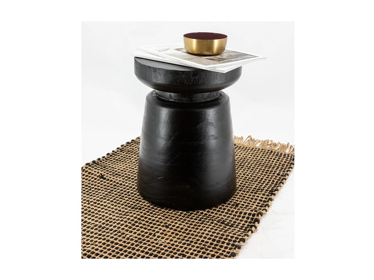 Tabouret en bois paulownia Bouchon noir