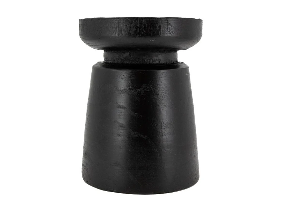 Tabouret en bois paulownia Bouchon noir