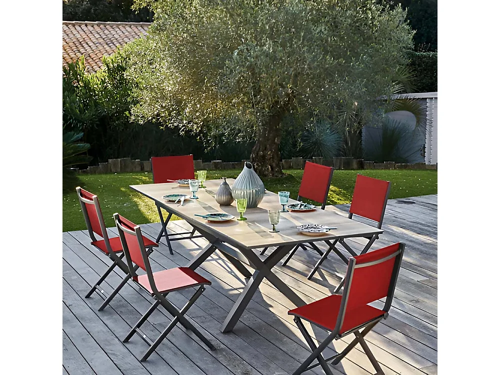 Chaise jardin pliante en aluminium Thema