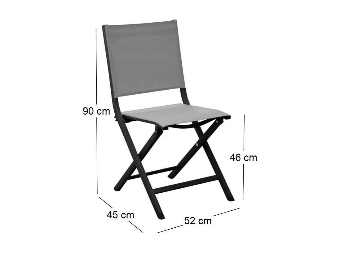 Chaise jardin pliante en aluminium Thema