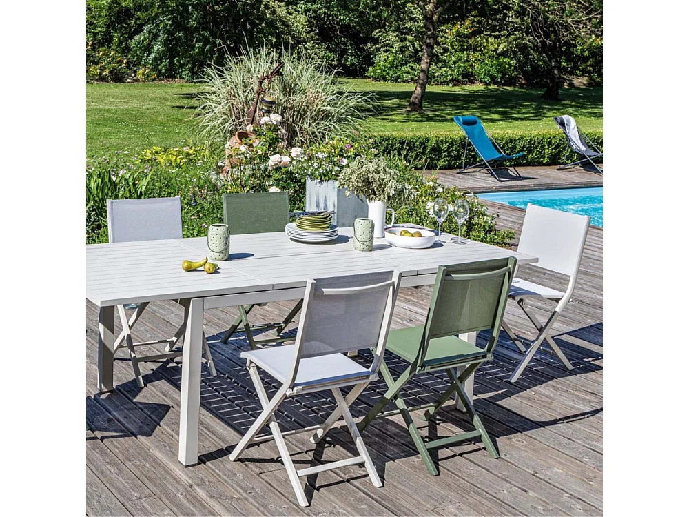 Chaise jardin pliante en aluminium Thema