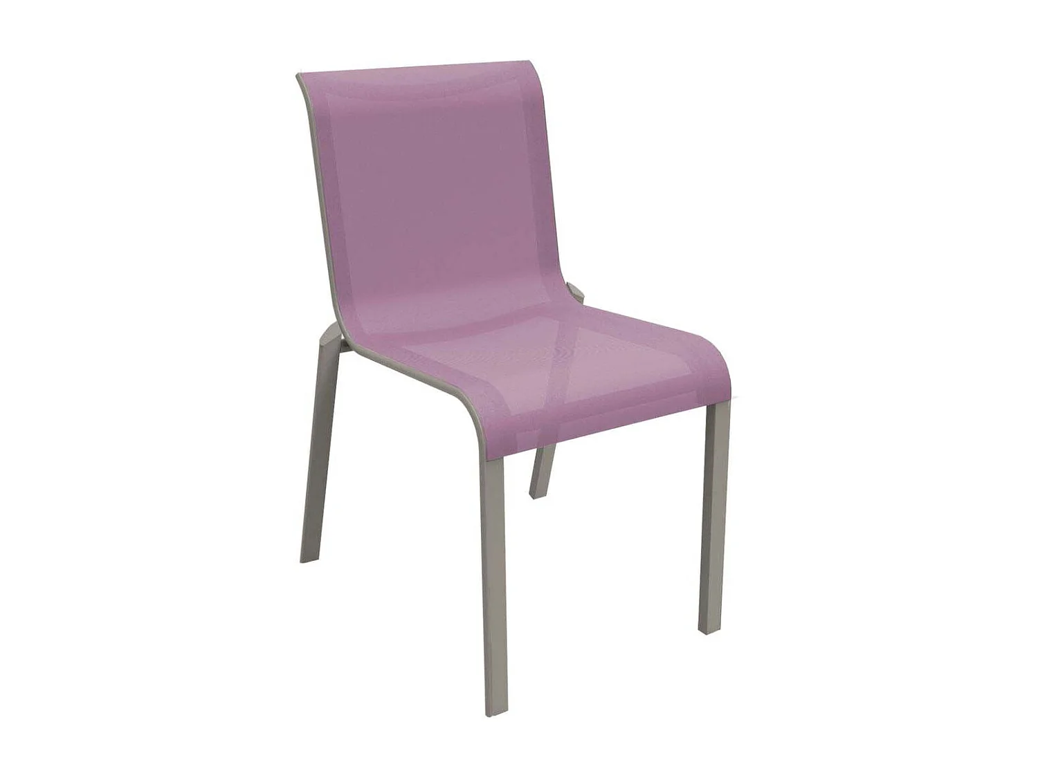 Chaises pour l'extérieur en aluminium Cauro Taupe, Lilas