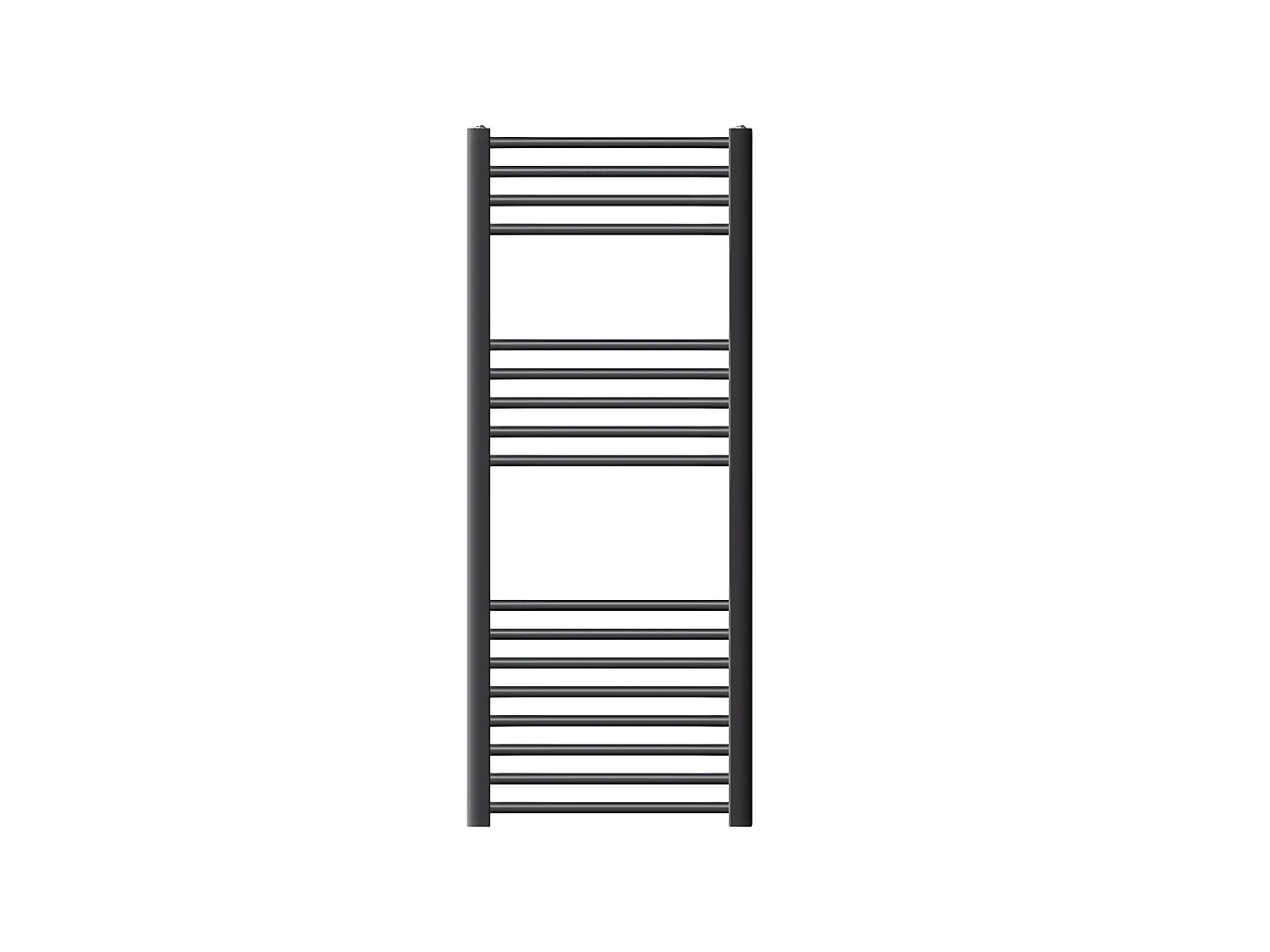Radiateur de salle de bain Sahara, 500 x 1200 mm, anthracite, incurvé avec raccordement